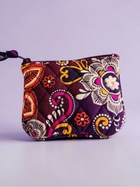 Retired Vera Bradley Safari Quilted Floral Paisley Coin Purse